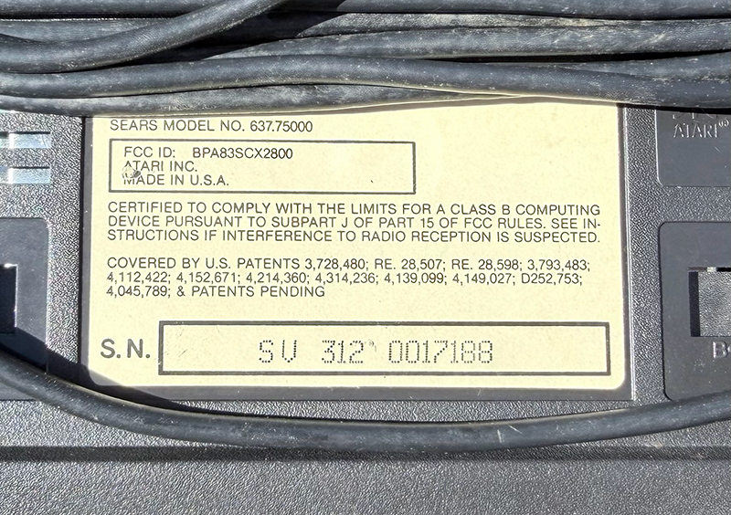 ATARI 2600  - Sears Video Arcade II – USB-C Powered (Modified)