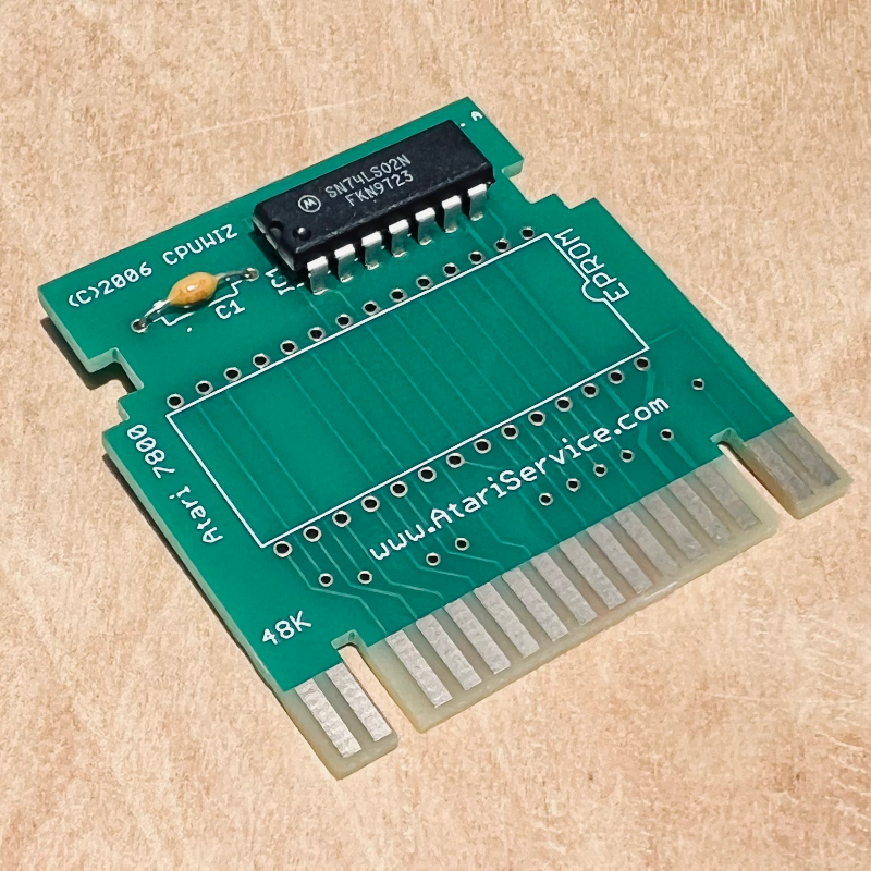 ATARI 7800 - Homebrew PCB For Games Up To 48K - NEW!