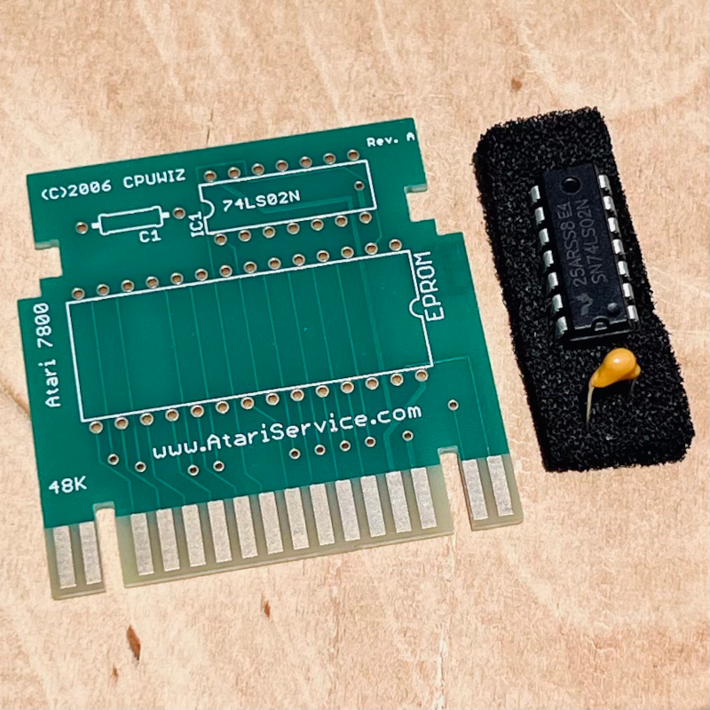 ATARI 7800 - Homebrew PCB For Games Up To 48K - NEW!
