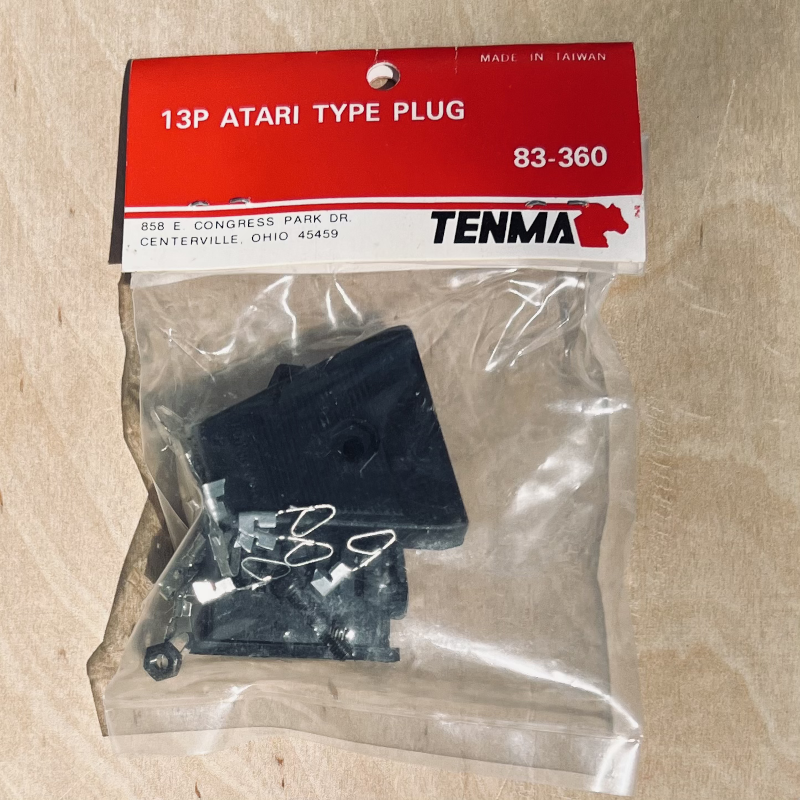 Vintage TENMA 13P Atari Type Plug Connector – Model 83-360 – New Old Stock