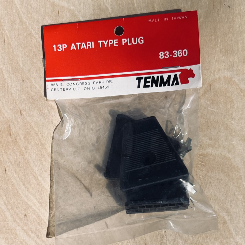 Vintage TENMA 13P Atari Type Plug Connector – Model 83-360 – New Old Stock