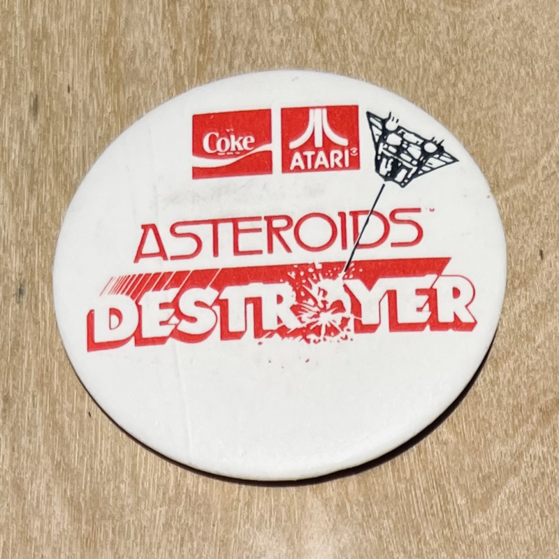 ATARI / COKE - Promotional Asteroids Destroyer Pin - Rare