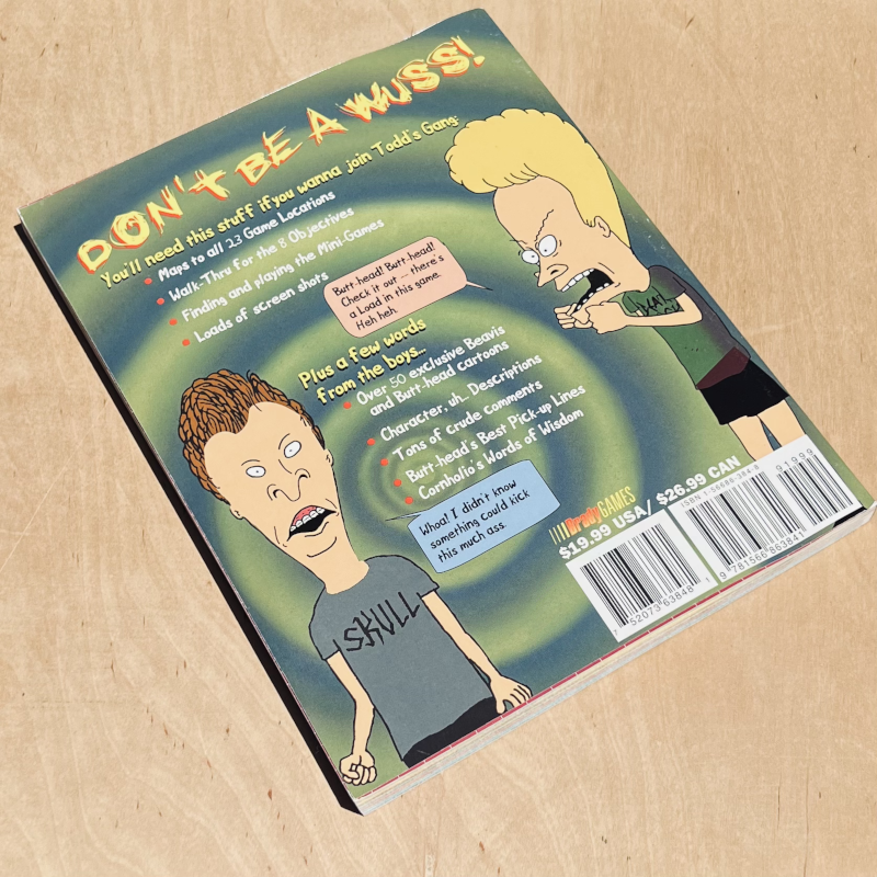 PC - Beavis And Butthead - Virtual Supidity Strategy Guide - NEW